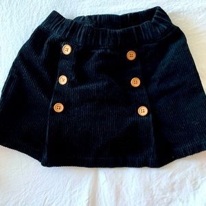 Black corduroy skirt